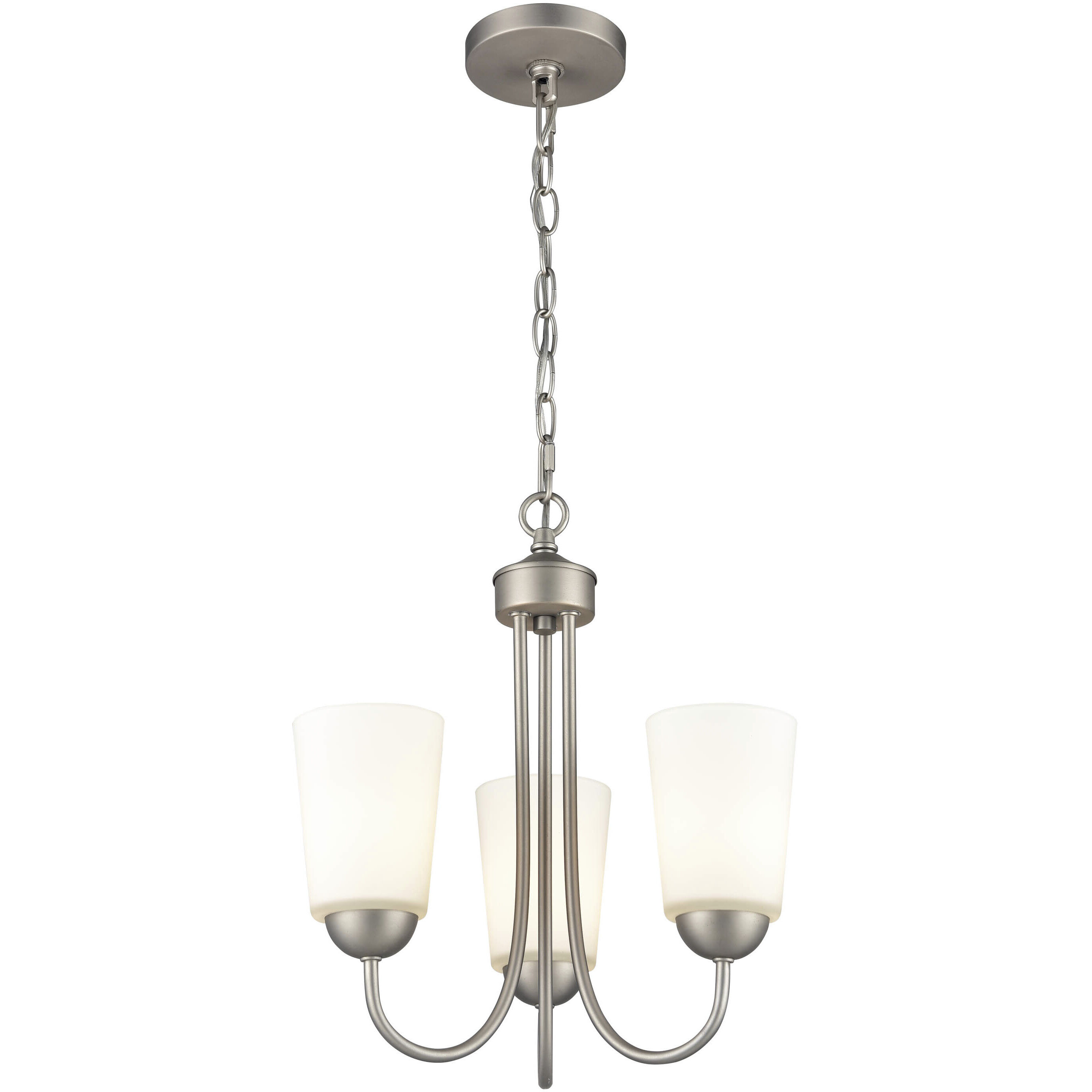 Ivey Lake 3 Light 15 inch Satin Nickel Chandelier Ceiling Light